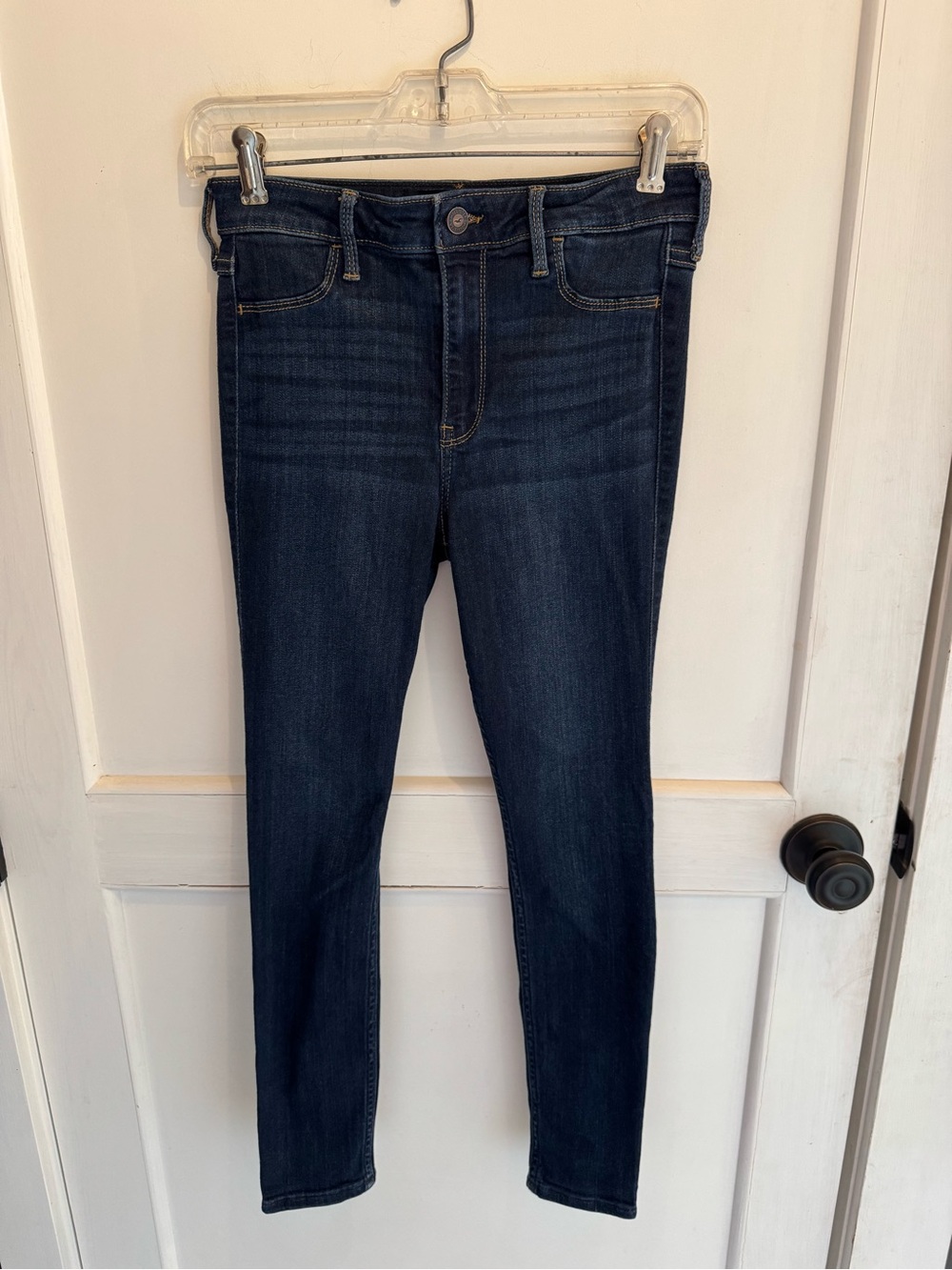 Hollister Women's Dark Indigo High-Rise Advanced Stretch Jeggings